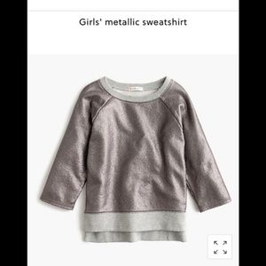 EUC Crewcuts Metallic Silver Sweatshirt 14